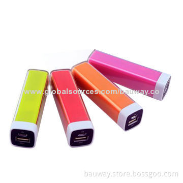 Lipstick-shaped Power Banks, 18650 Li-ion Battery Cell, Battery Capacity Can be ChosenNew